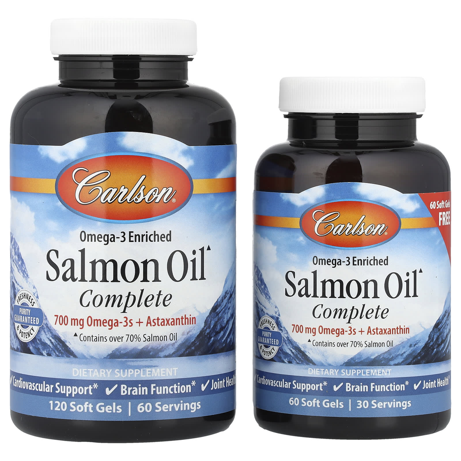 Масло Carlson Salmon Complete, 180 мягких капсул