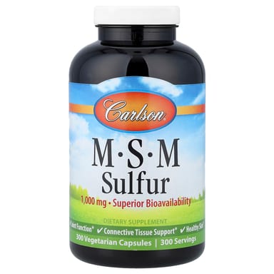 МСМ Carlson Sulfur, 300 растительных капсул