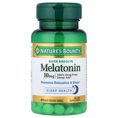 Мелатонин Nature's Bounty 45 Quick Dissolve Tablets, вкус Natural Cherry, 10 мг, таблетки