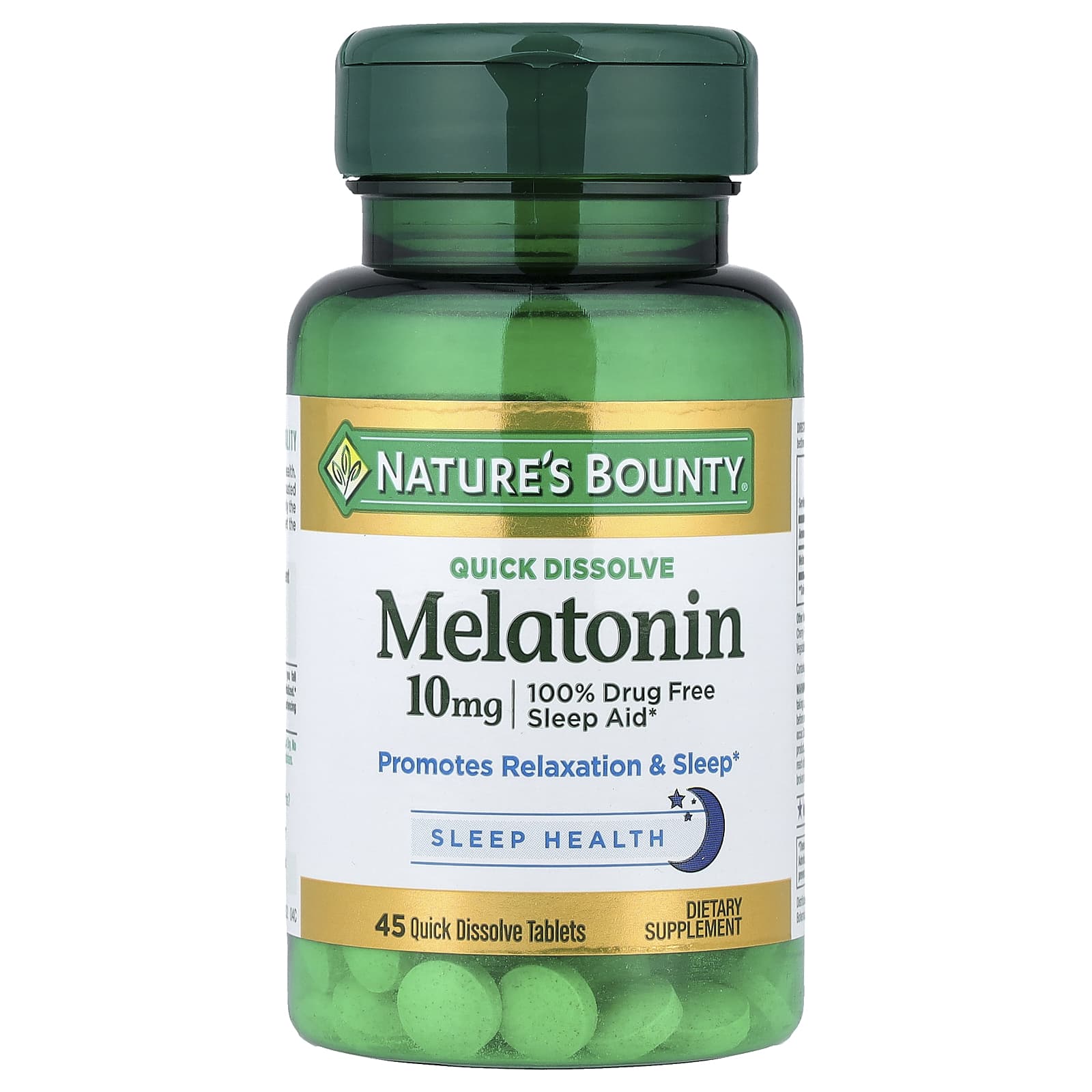 Мелатонин Nature's Bounty 45 Quick Dissolve Tablets, вкус Natural Cherry, 10 мг, таблетки