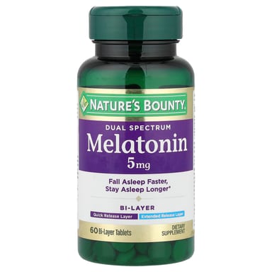 Мелатонин Nature's Bounty Dual Spectrum 60 Bi-Layer Tablets, 5 мг, таблетки