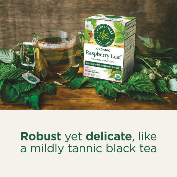 Чайные пакетики Traditional Medicinals, без кофеина, вкус Organic Raspberry Leaf, 24 г, 16 чайных пакетиков — фото 2