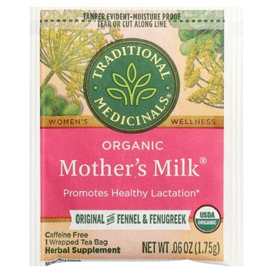 Чайные пакетики Traditional Medicinals Organic Mother's Milk® Original with Fennel & Fenugreek, 28 г, 16 чайных пакетиков