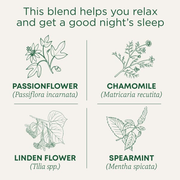 Чайные пакетики Traditional Medicinals Organic Nighty Night® Chamomile & Passionflower, без кофеина, 24 г, 16 чайных пакетиков — фото 4