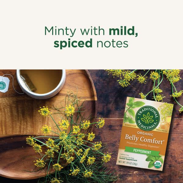 Чайные пакетики Traditional Medicinals Organic Belly Comfort®, без кофеина, оттенок Peppermint, 28 г, 16 чайных пакетиков — фото 7