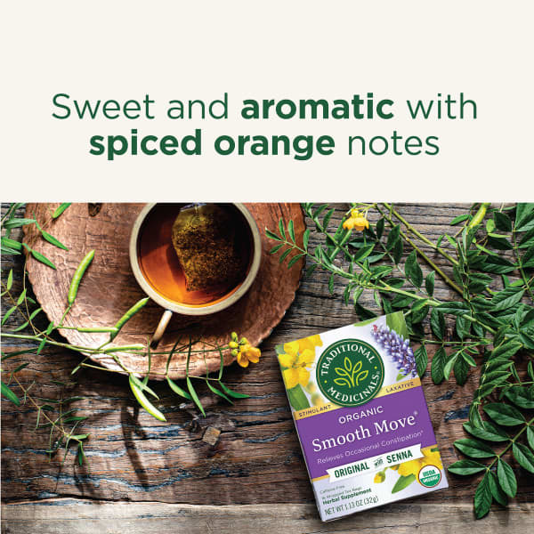 Чайные пакетики Traditional Medicinals Organic Smooth Move® Original with Senna, без кофеина, 32 г, 16 чайных пакетиков — фото 2