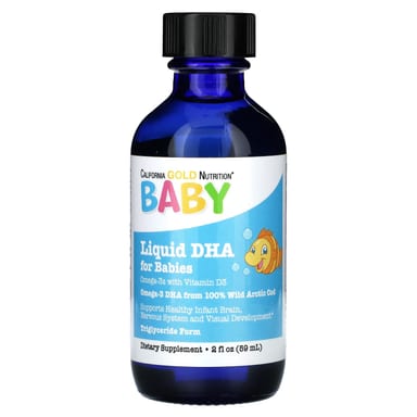 Витамин D3 California Gold Nutrition Baby's DHA Omega-3s with and EPA, 59 мл