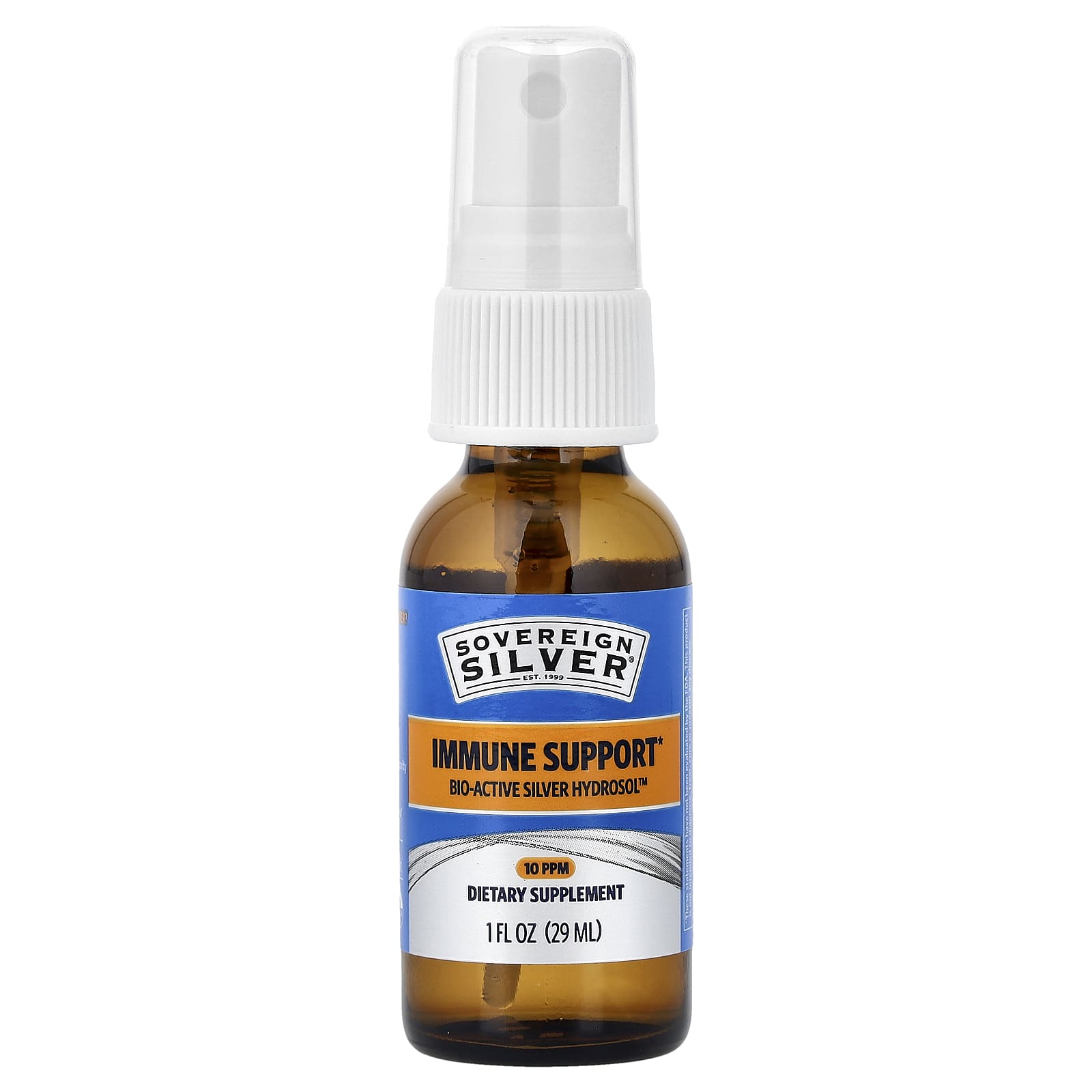 Bio-Active Silver Hydrosol Sovereign Silver Bio-Active Silver Hydrosol™ Fine Mist Spray, оттенок 10 ppm, 29 мл, спрей
