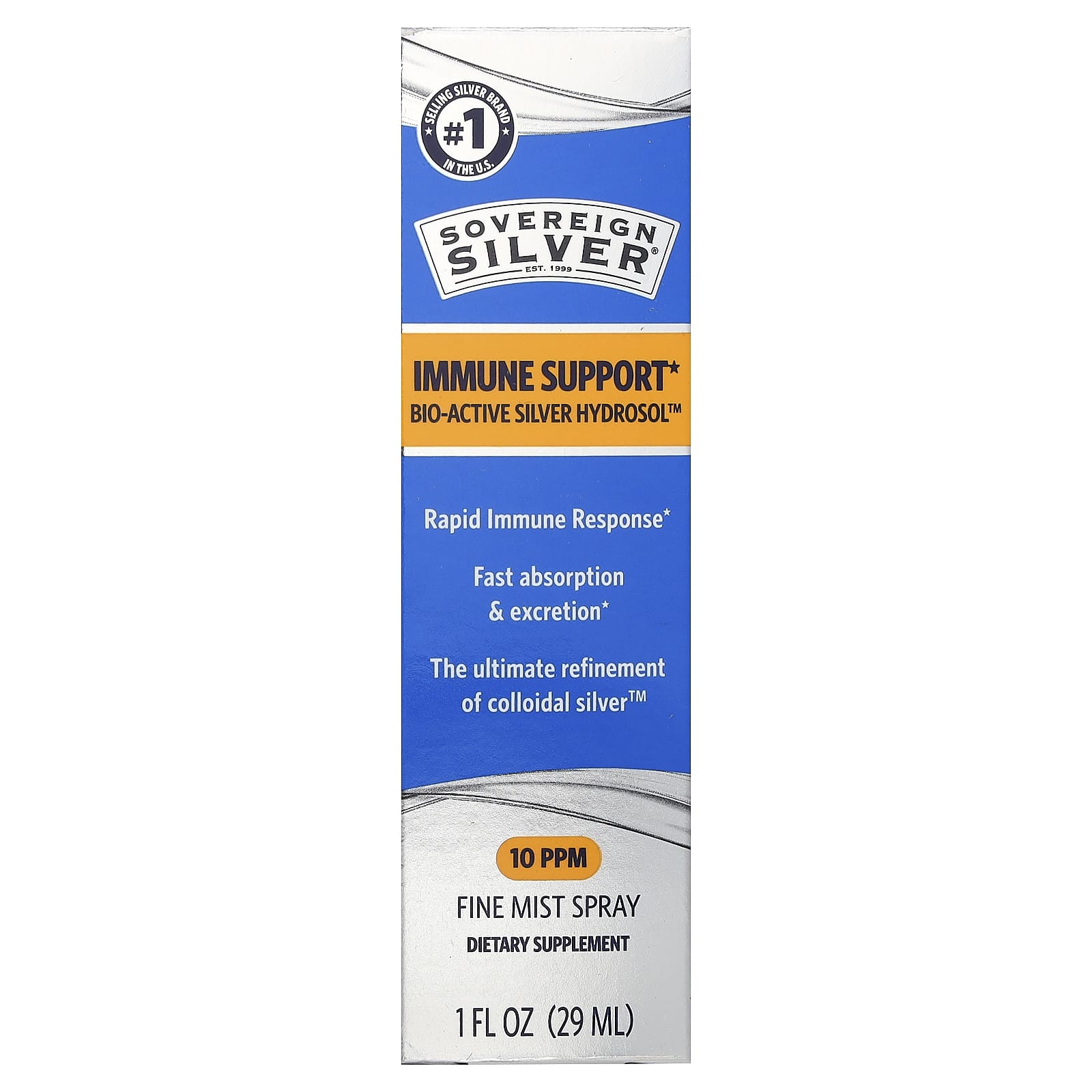 Bio-Active Silver Hydrosol Sovereign Silver Bio-Active Silver Hydrosol™ Fine Mist Spray, оттенок 10 ppm, 29 мл, спрей — фото 2