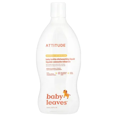 Фото товара: Средство для мытья детских бутылочек ATTITUDE Baby Leaves™ Pear Nectar, 700 мл, жидкая форма