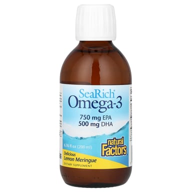 Омега-3 Natural Factors SeaRich, вкус Delicious Lemon Meringue, 200 мл