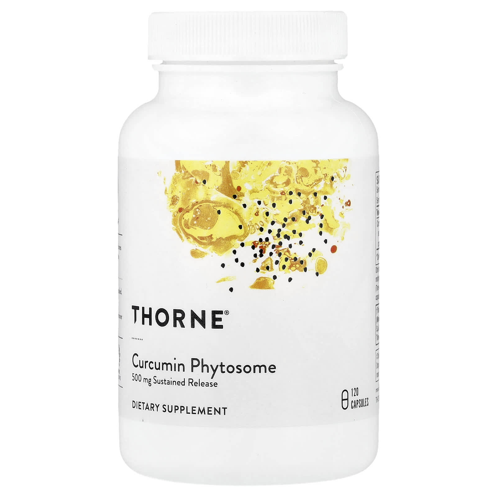 Куркумин Thorne Phytosome, пролонгированное высвобождение, 250 мг, 120 капсул