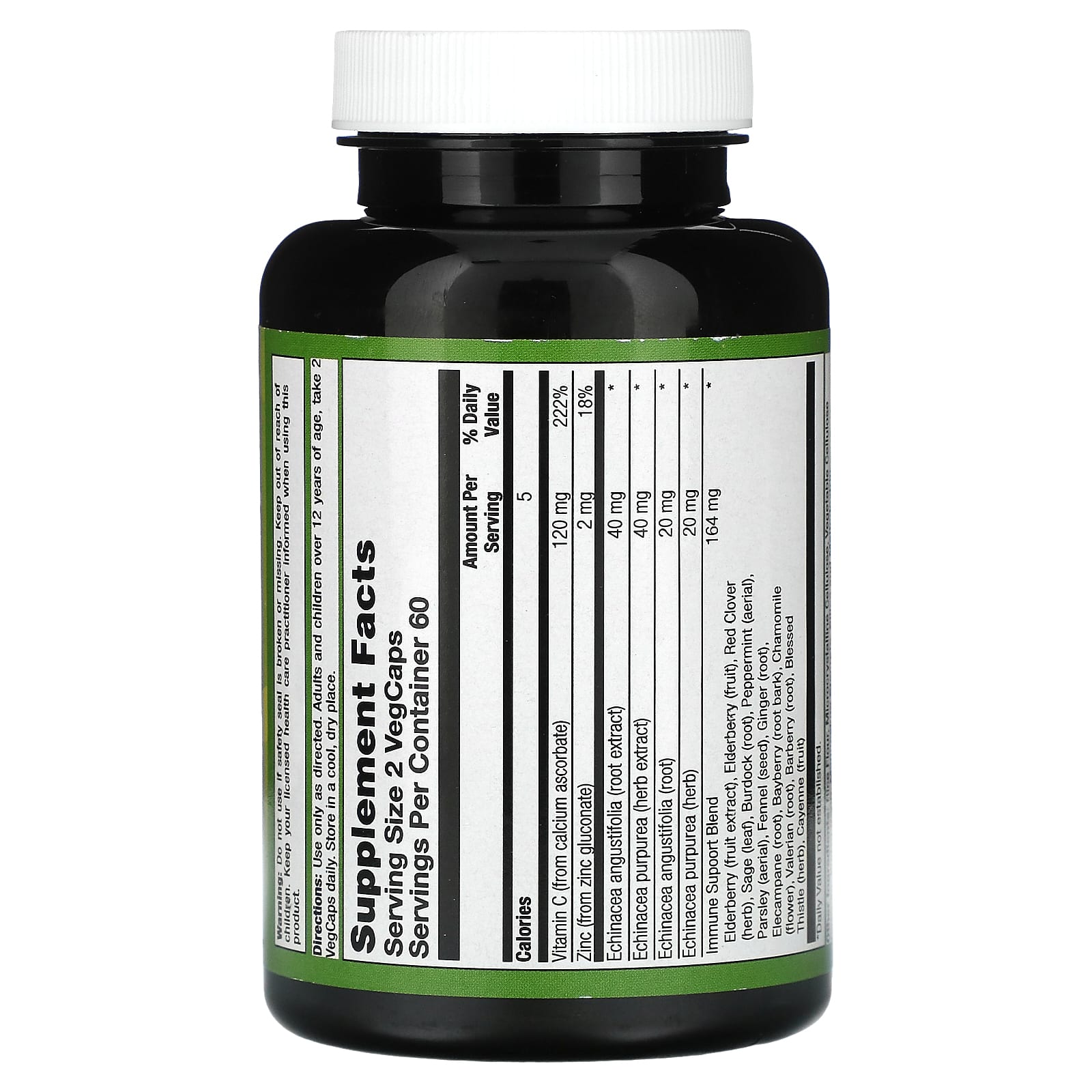 Поддержка иммунитета Zand Naturals Insure Herbal Immune, 120 растительных капсул — фото 2