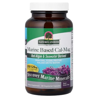 Комплекс кальция и магния Nature's Answer Marine Based Cal-Mag, 120 растительных капсул
