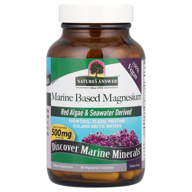 Магний Nature's Answer Marine Based, 90 растительных капсул