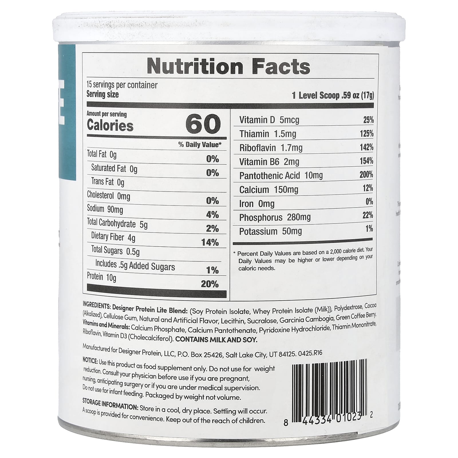 Протеиновый порошок Designer Wellness Designer Lite Plant Whey, вкус Chocolate Cookies & Cream, 256 г — фото 2