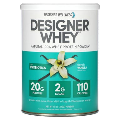 Протеиновый порошок Designer Wellness Designer Whey Natural 100% Whey, вкус French Vanilla, 340 г