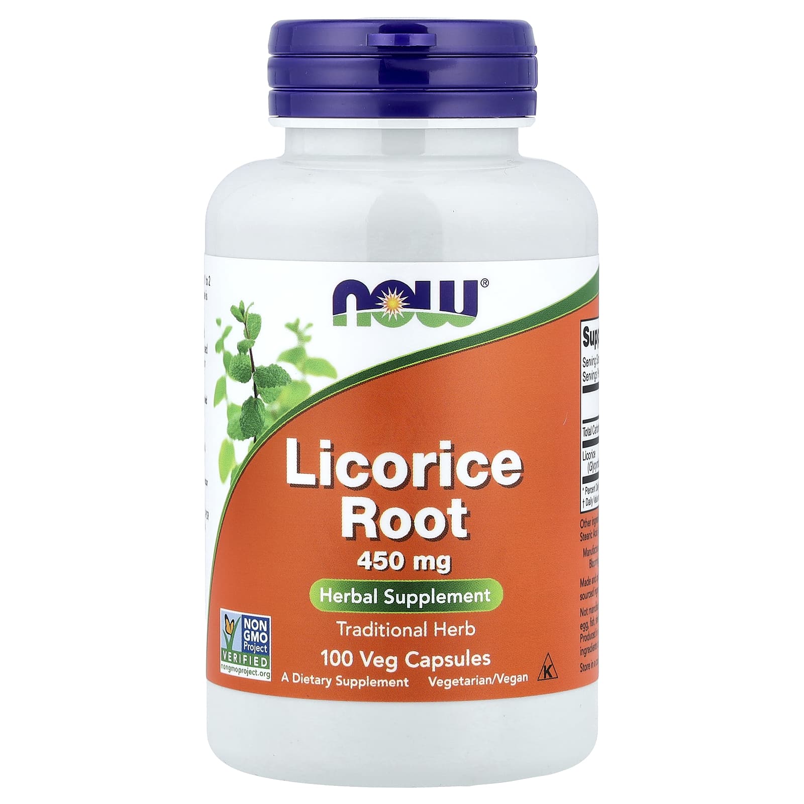Солодка NOW Foods, 450 мг, 100 растительных капсул
