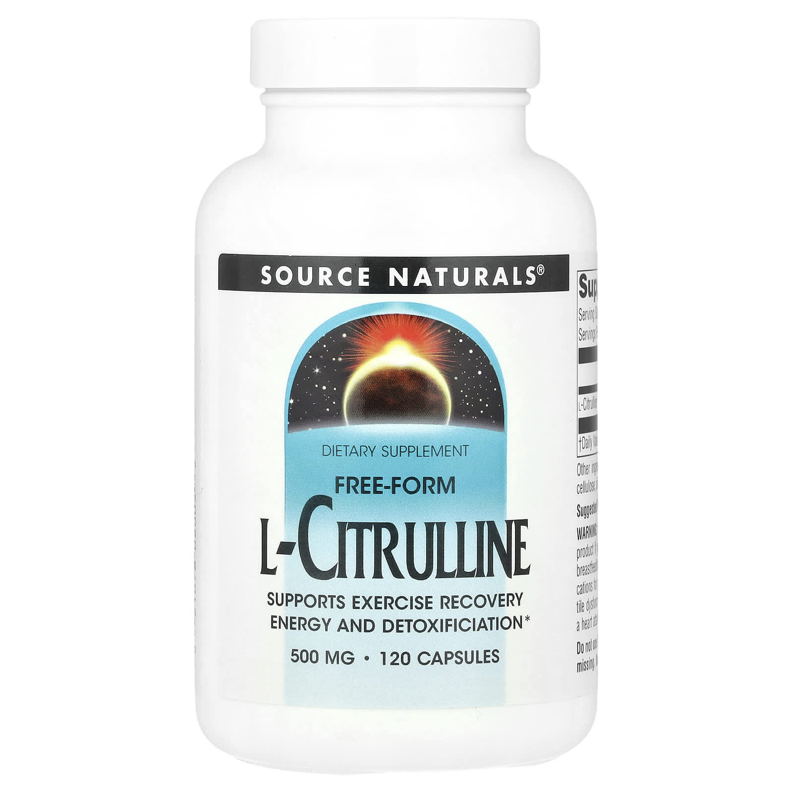 L-цитруллин Source Naturals L-Citrulline, 500 мг, 120 капсул