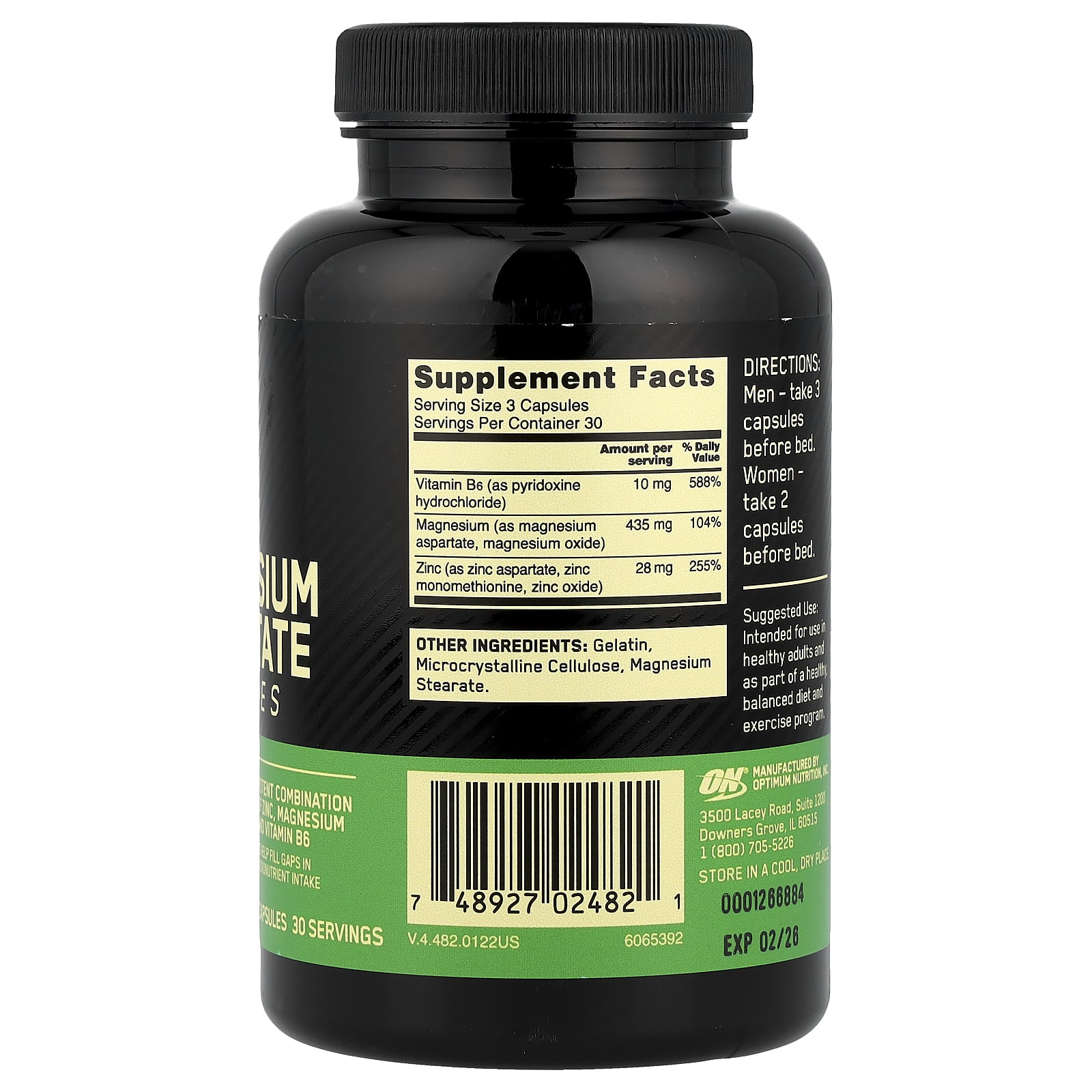 Магний Optimum Nutrition Zinc Aspartate, 90 капсул — фото 2