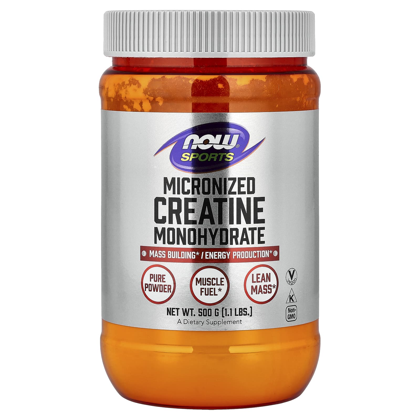 Креатин моногидрат NOW Foods Sports Micronized, 500 г