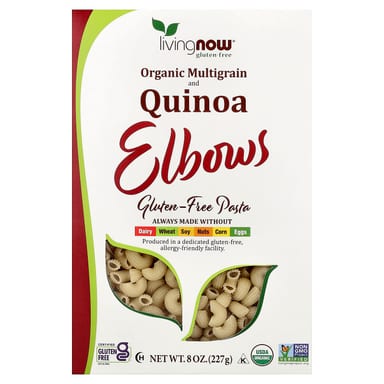 Макароны NOW Foods, органические многозерновые с киноа, без глютена, 227 г