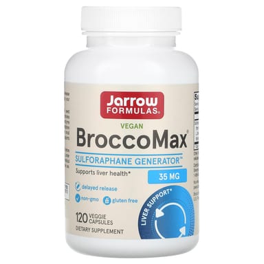 Сульфорафан / брокколи BroccoMax Jarrow Formulas Vegan, 17.5 мг, 120 растительных капсул