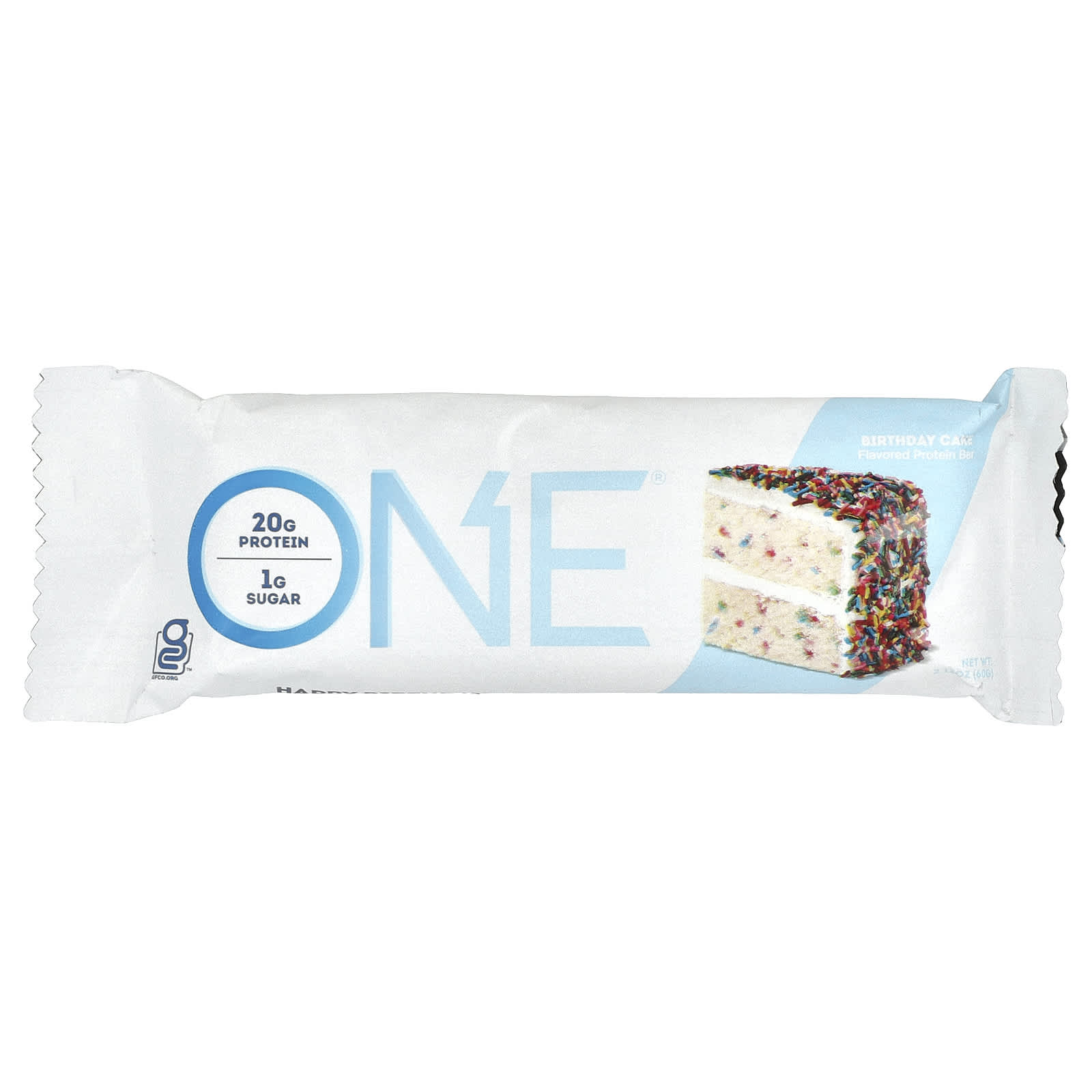 Протеиновый батончик One Brands Birthday Cake, 60 г, 12 шт.