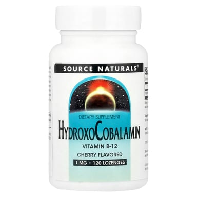 Витамин B12 Source Naturals HydroxoCobalamin, вкус Cherry, 1 мг, 120 пастилок