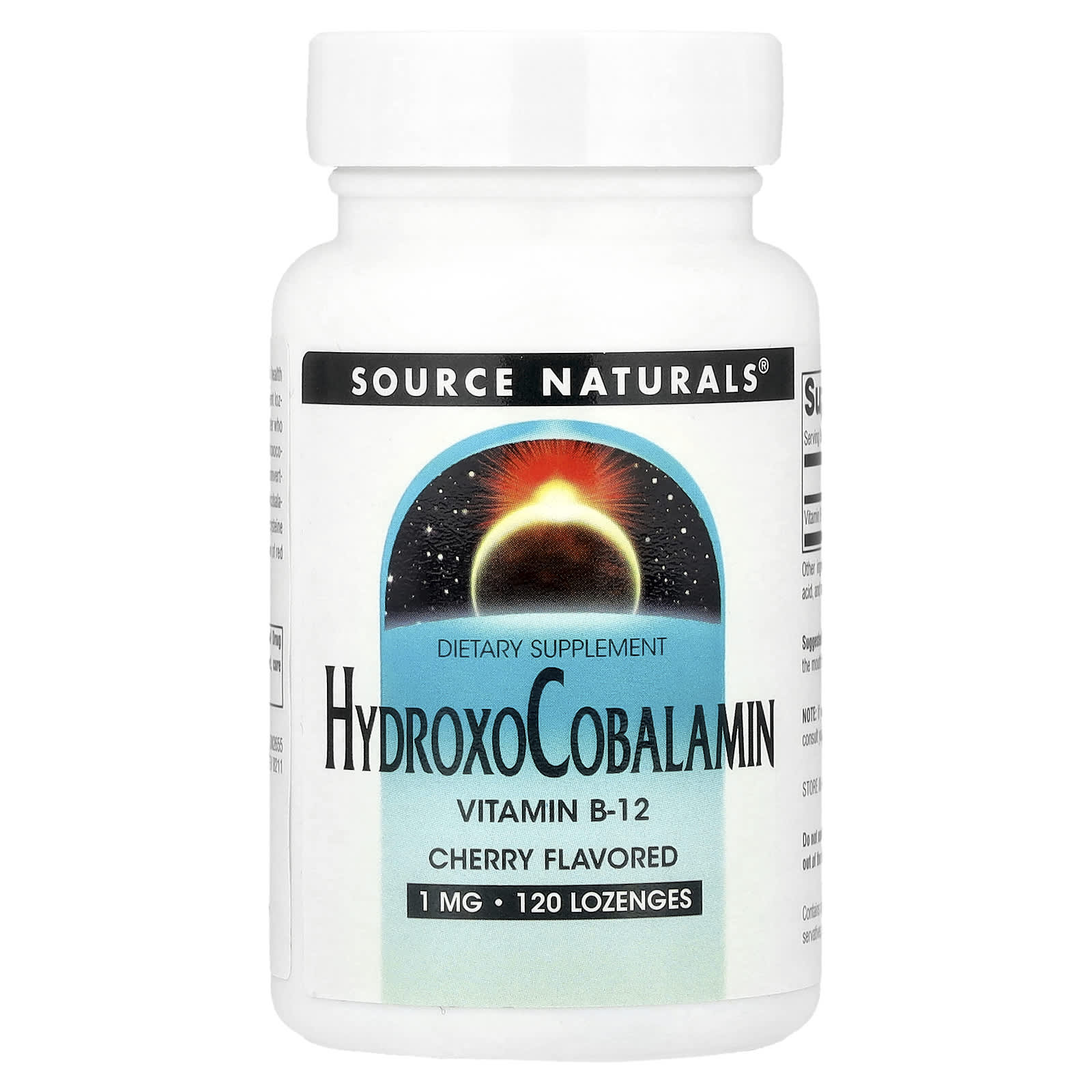 Витамин B12 Source Naturals HydroxoCobalamin, вкус Cherry, 1 мг, 120 пастилок