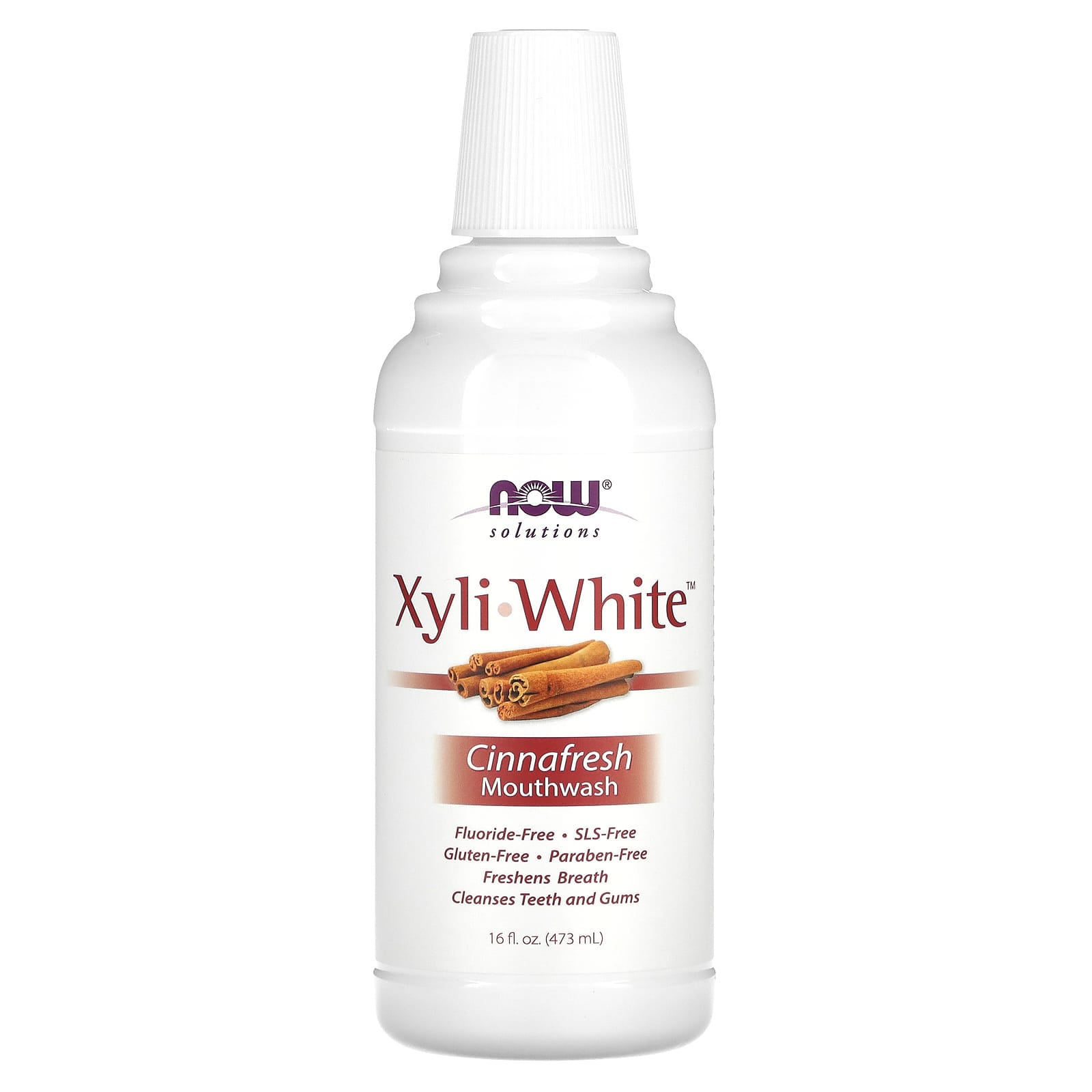 Ополаскиватель для полости рта NOW Foods Solutions XyliWhite™, оттенок Cinnafresh, 473 мл