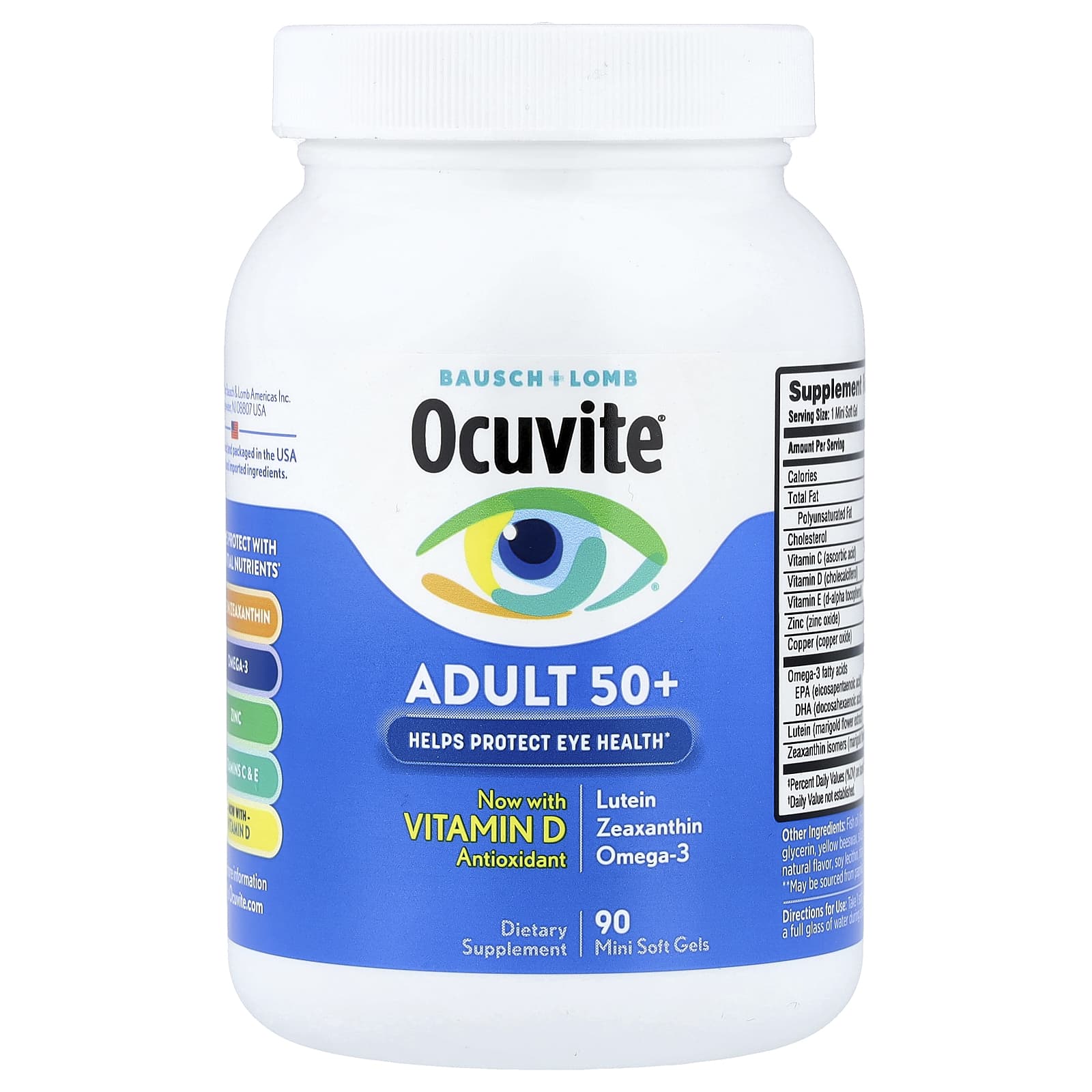 Мини мягкие капсулы Ocuvite, 90 шт.