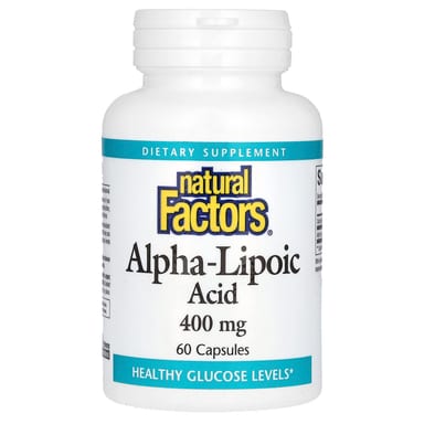 Альфа-липоевая кислота Natural Factors Alpha-Lipoic Acid, 400 мг, 60 капсул