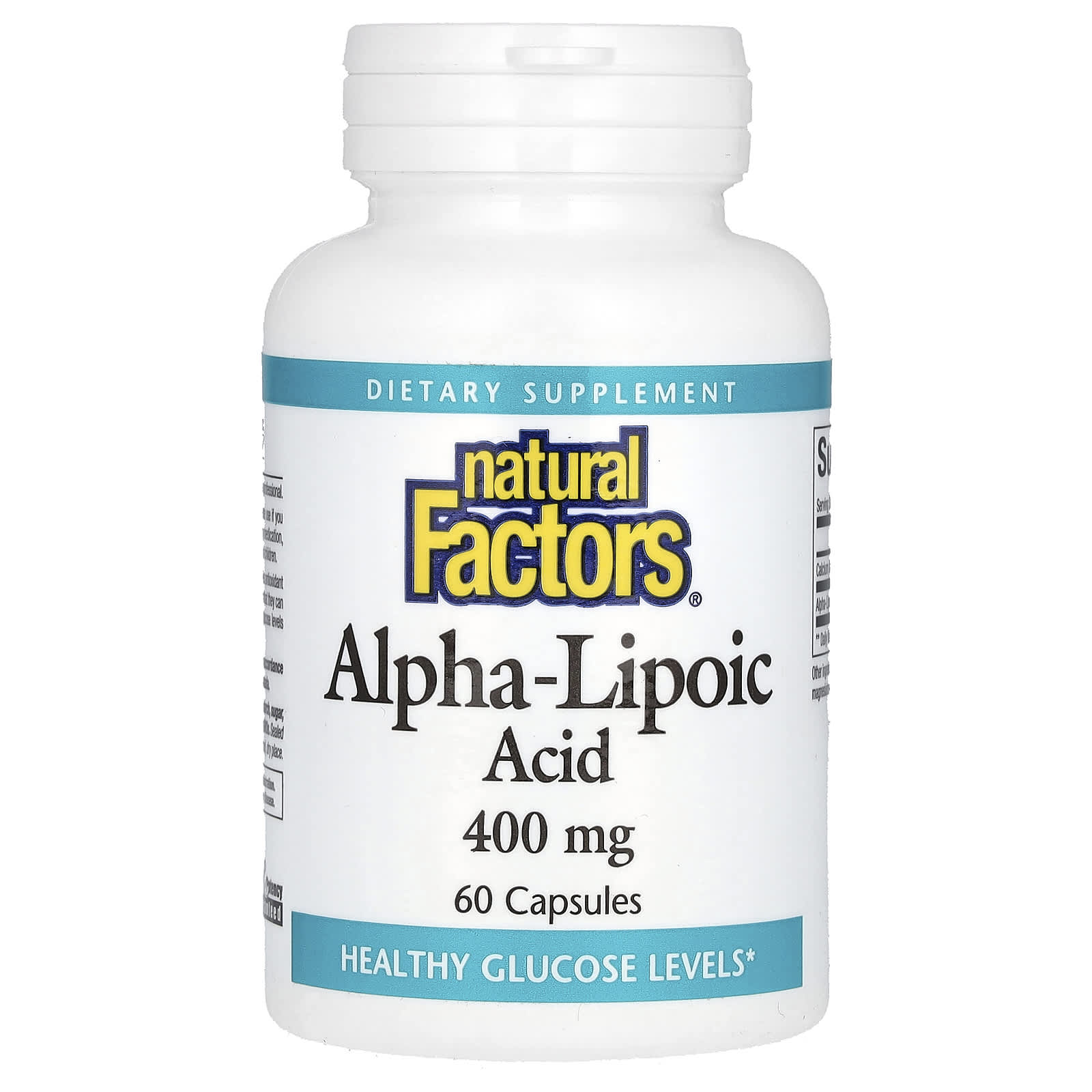 Альфа-липоевая кислота Natural Factors Alpha-Lipoic Acid, 400 мг, 60 капсул