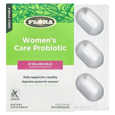 Пробиотик Flora Women's Care, 87 млрд КОЕ, 30 растительных капсул