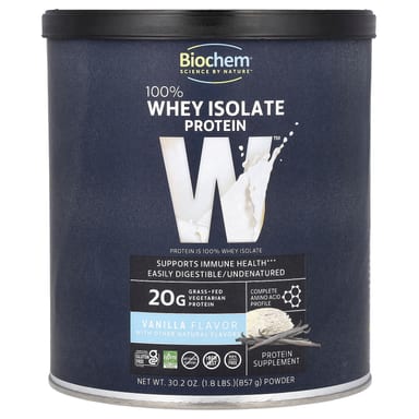 Протеиновый порошок Biochem 100% Whey Isolate, вкус Vanilla, 857 г