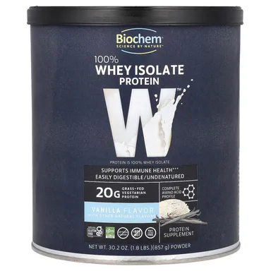 Фото товара: Протеиновый порошок Biochem 100% Whey Isolate, вкус «ваниль», 857 г