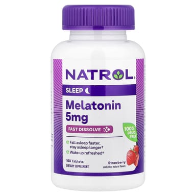 Мелатонин Natrol Fast Dissolve, вкус Strawberry, 5 мг, 150 таблеток