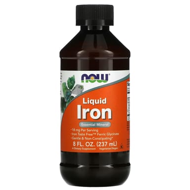 Железо NOW Foods Liquid, 18 мг, 237 мл, жидкая форма