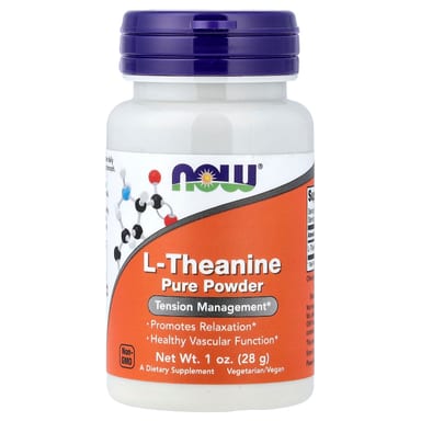 L-теанин NOW Foods L-Theanine Pure Powder, 28 г, порошок