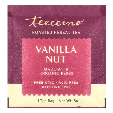 Травяной чай Teeccino Roasted 25 Tea Bags, без кофеина, вкус Vanilla Nut, 150 г, чайные пакетики