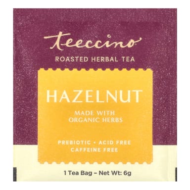 Травяной чай Teeccino Roasted 25 Tea Bags, без кофеина, оттенок Hazelnut, 150 г, чайные пакетики
