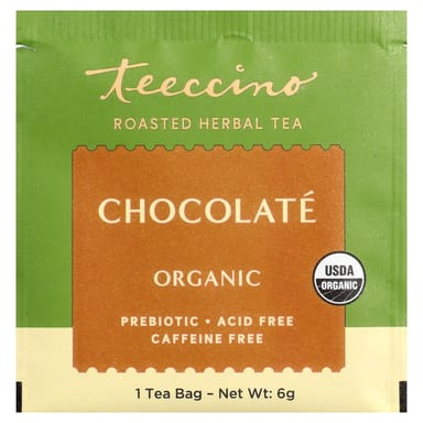 Травяной чай Teeccino Organic Roasted 25 Tea Bags, без кофеина, вкус Mexican Chocolate, 150 г, чайные пакетики