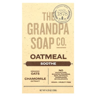 Овсянка The Grandpa Soap Co. Face & Body Bar Soap, 120 г