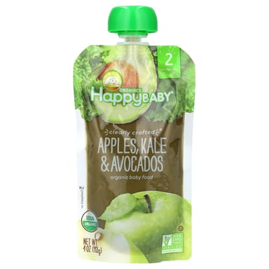 Детское питание Happy Family Organics Happy Baby® 6+ Months Kale & Avocados, вкус Apples, 113 г