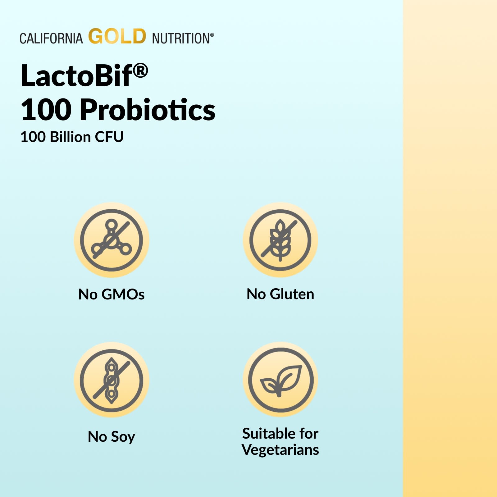 Пробиотик California Gold Nutrition LactoBif® 100, 100 млрд КОЕ, 30 растительных капсул — фото 8