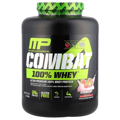 Протеиновый порошок MusclePharm Combat 100% Whey™, вкус Strawberry, 2.24 кг