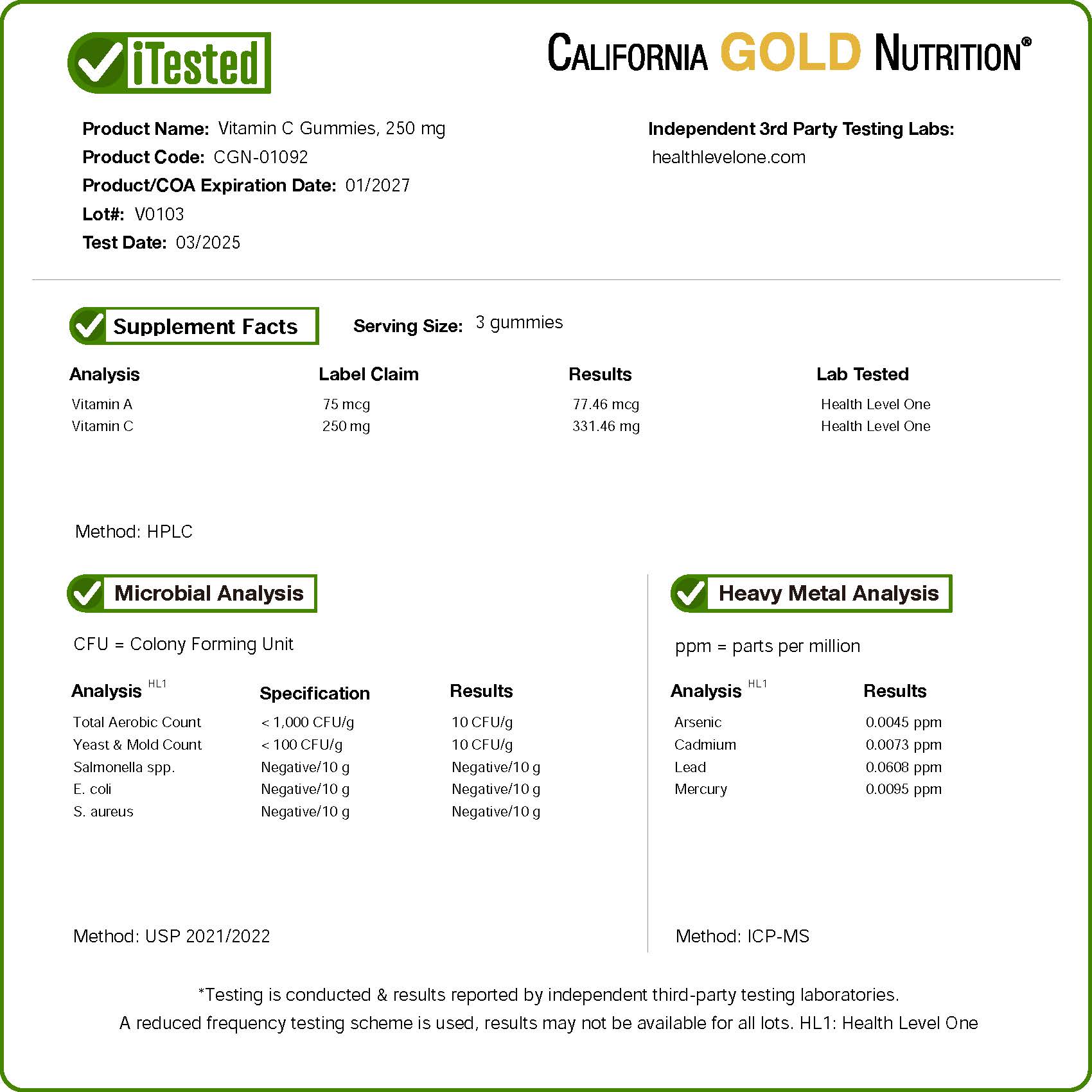 Витамин C California Gold Nutrition Gummies with Vitamin A from 100% Beta-Carotene 90 Vegetarian Gummies, вкус Orange, жевательные пастилки — фото 2