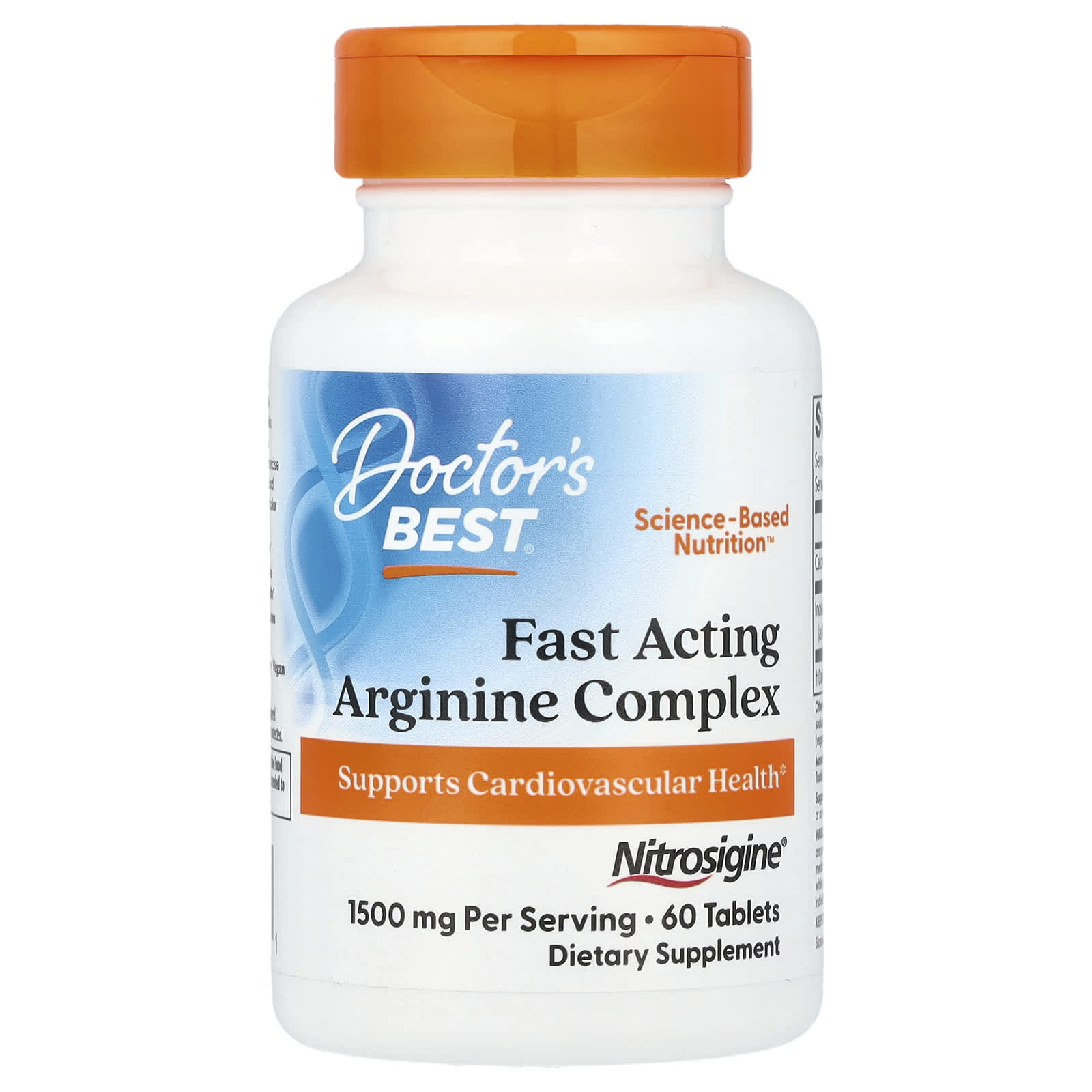 Комплекс Doctor's Best Fast Acting Arginine, 60 таблеток