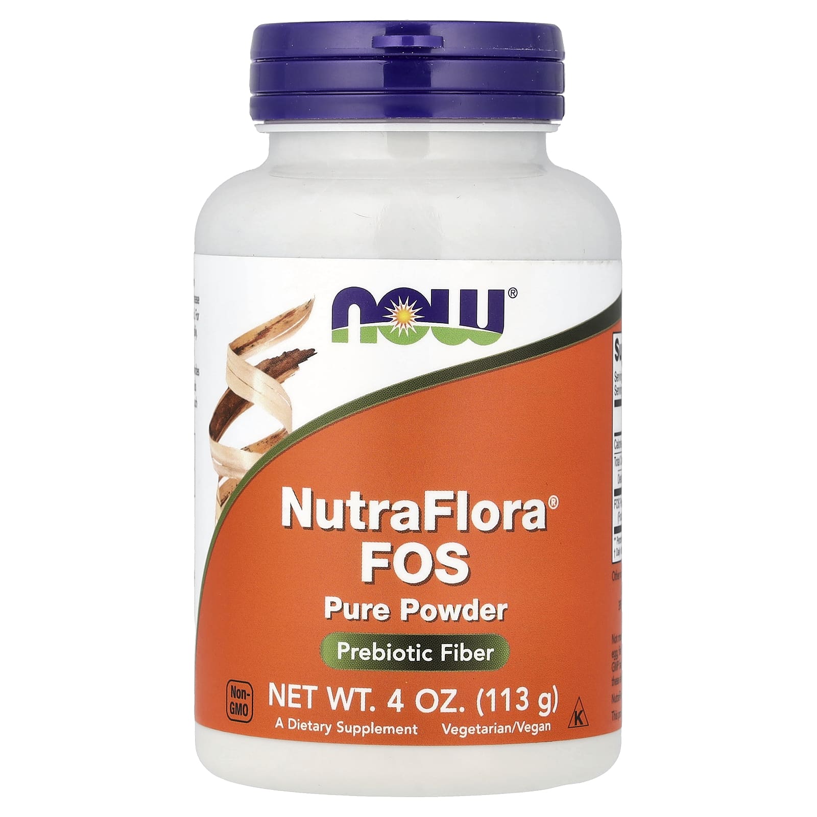 Порошок NOW Foods NutraFlora® FOS Pure, 113 г — фото 4